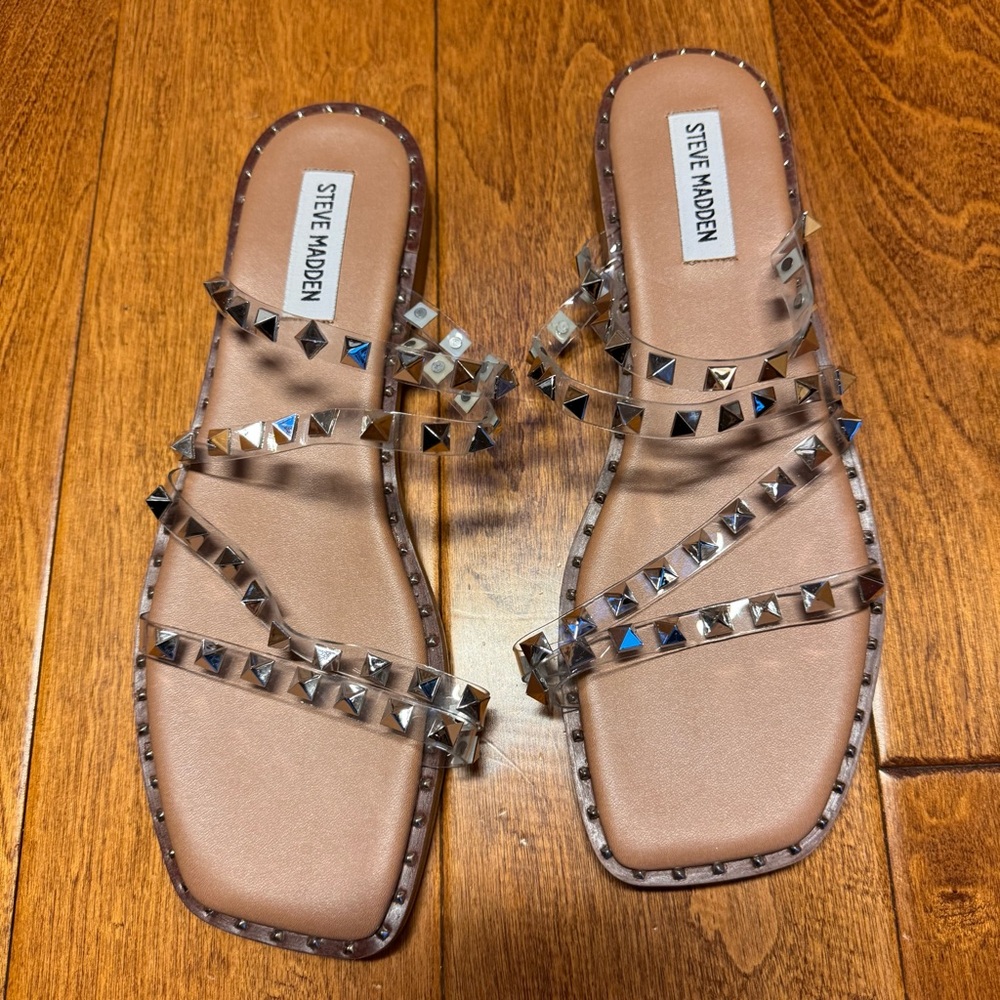 Steve Madden Skylar Studded Sandals 9.5 - Picture 2 of 3